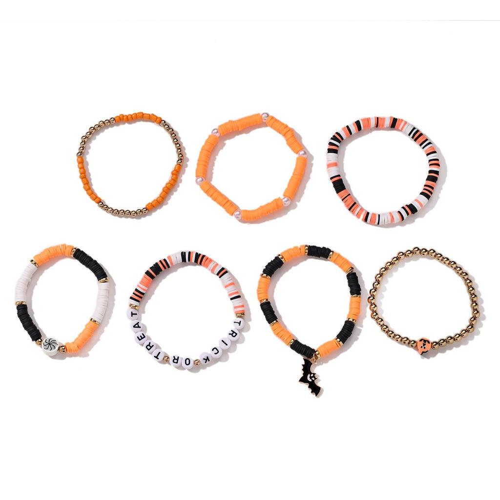 Colorful Holiday Polymer Clay Bracelet Set for Girls