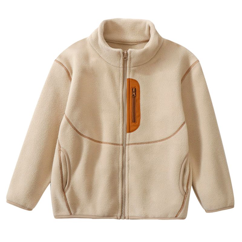 

Дитячий флісовий жакет на блискавці, повсякденна куртка, осінь-зима, 4-18 років 110