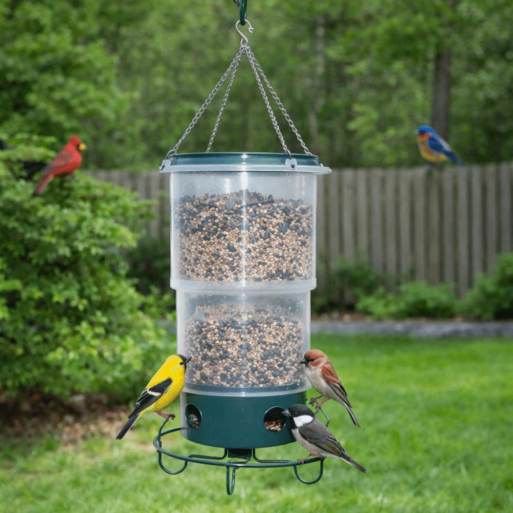 Telescopic Hanging Bird Feeder Transparent Plastic Bird Water Dispenser Large Capacity Hummingbird Feeder Outdoor Decoration