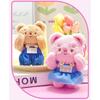 Denim Bear Suspender Plush Pendant Keychain Toy Decoration Accessories Gift