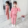 Dětské obleky Jaro Podzim Dívky Dlouhý rukáv Top + Kalhoty Děti 2 obleky Velké děti Sportovní soupravy Jednobarevné 12 let