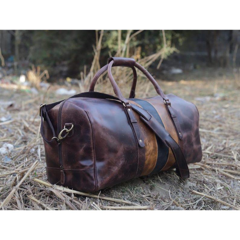 Personalized Handmade Travel Luggage Duffel Gym Bag Weekender Travel Overnight Carry-On Cabin Bag Sports Duffel Bag Men Christmas Gift