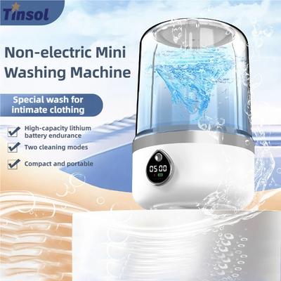 Cordless 1.5L Mini Washer 3600mAh Dual Speed Adjustable for Traveling Socks Underwear Portable Clothes Washing Cups