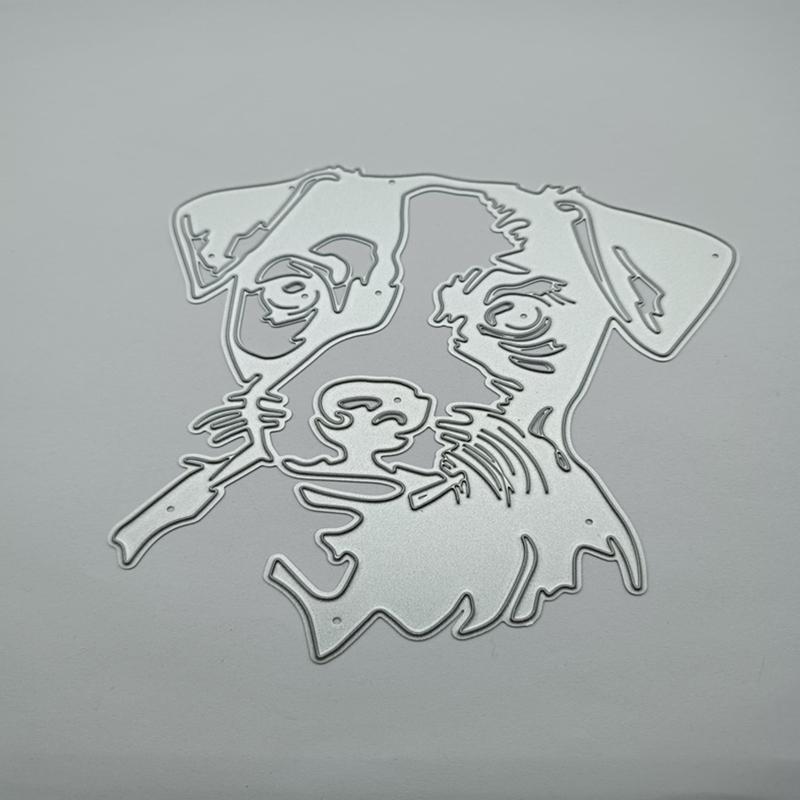 Dog Cutting Dies Metal Embossing Die Cuts Decorative Stencil for Birthday Card Making DIY Scrapbooking Photo Album Craft