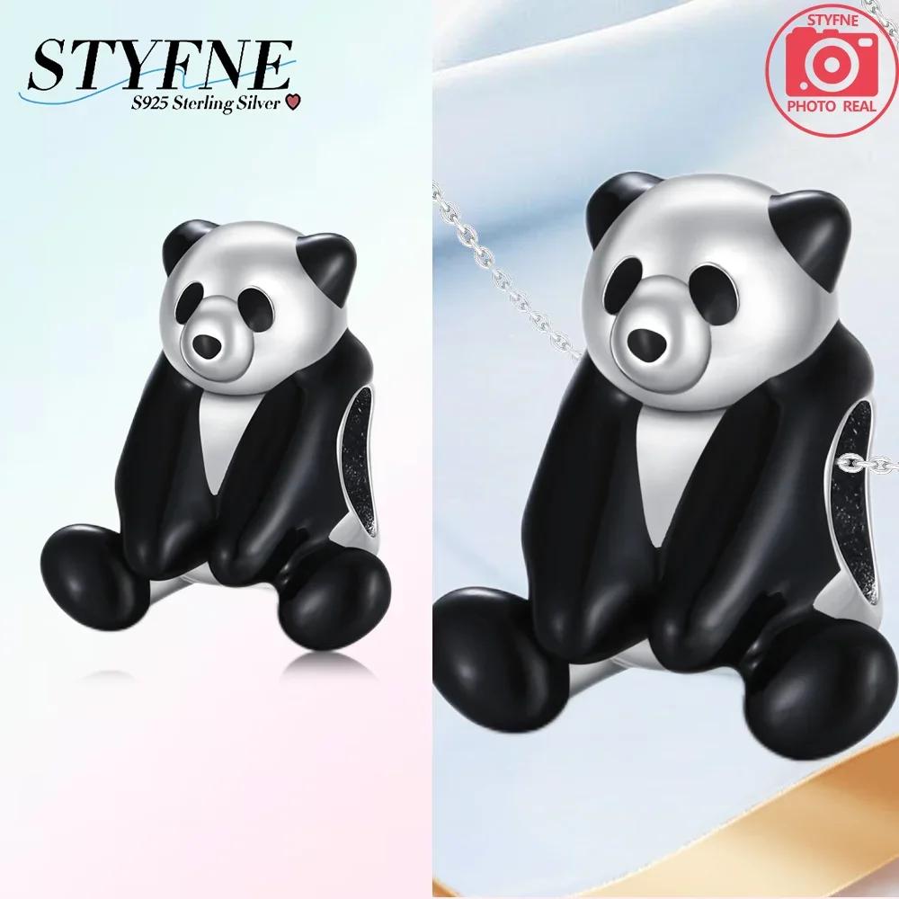 New Cute Black Panda Beads Fit Bracelets Decoration Diy Birthday Party Fine Gifts Jewelry Bracelets Accessories