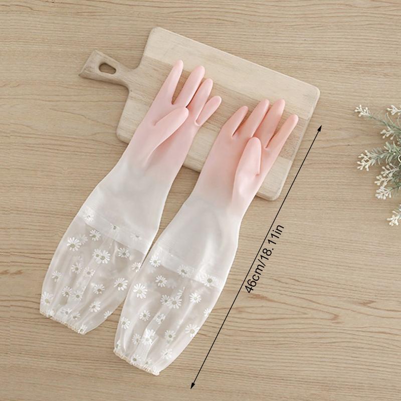 Waterproof Housework Cleaning Gloves Kitchen Cleaning Latex Household Dishwashing Laundry Gloves Wear Resistant Rubber Gloves