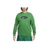 Nike Embroidered Logo Crew Neck Pullover Sweatshirt Men Tops Green FZ4729-399