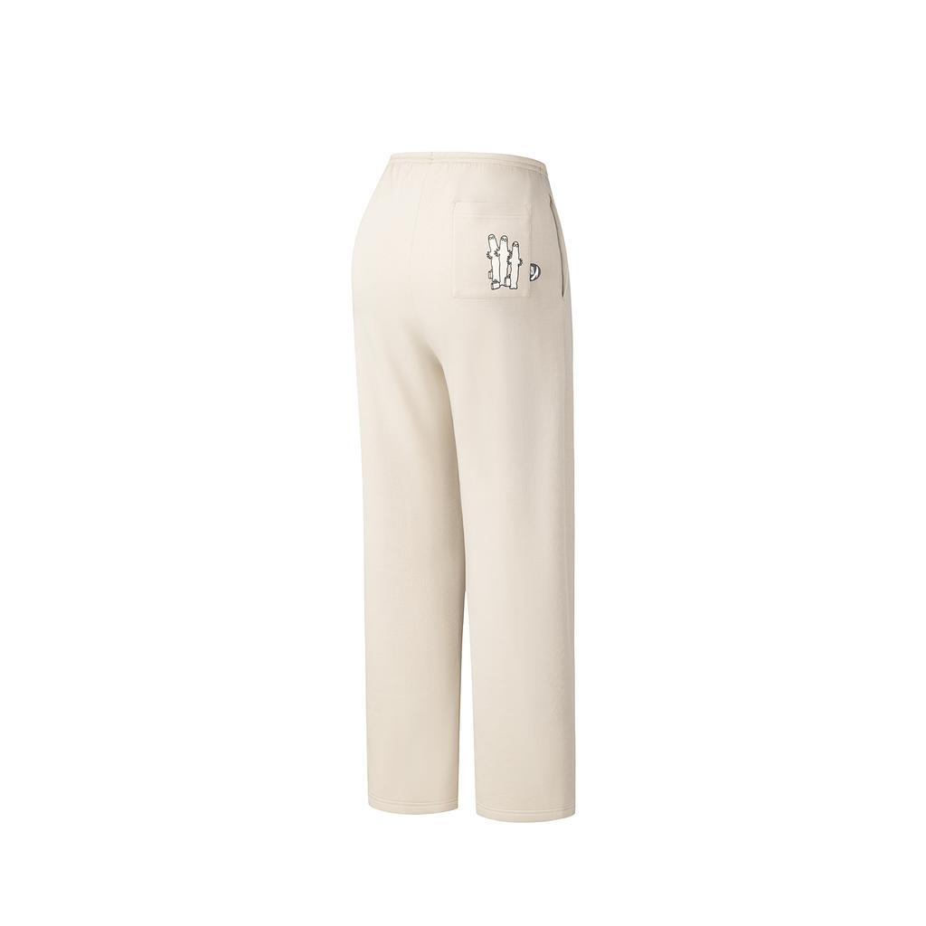 Anta Fashionable Versatile Simple Loose Casual Knit Sports Pants Women bottoms Dune-Gray 962638304-3