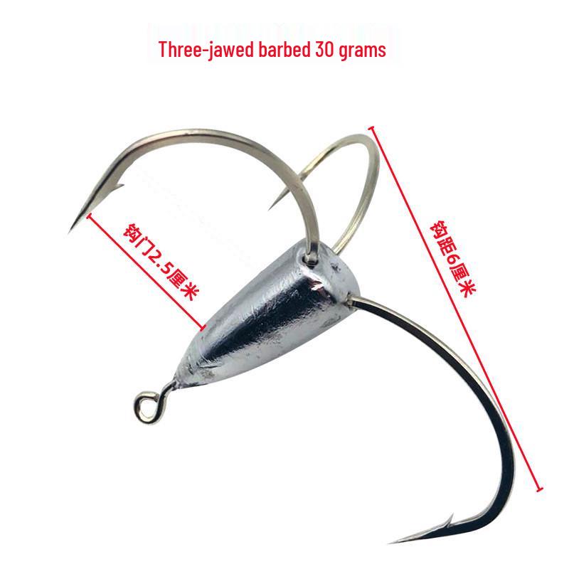 

Очень большой трехзубый крючок с зазубринами для рыбалки: Джиггинг и крючок-щетка