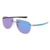 Mclaren Blue Mirror Irregular Unisex Sunglasses Mlms 85s01 C04 57