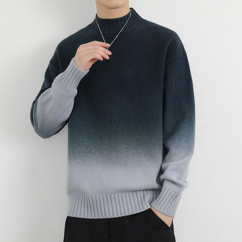 Men's New Autumn and Winter Semi-turtleneck Knitted Sweater Sweater