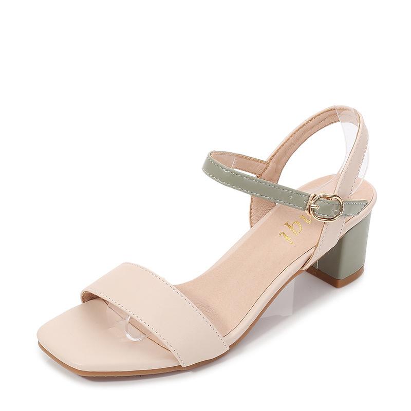 Sandals Women's 2026 Summer New Korean Version Versatile Student Fashion Fairy Style Thick Heel Open Toe High Heels