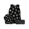 Set Tre Pezzi con Motivo Rottweiler Zainetti per Ragazzo e Ragazza Migliori Regali Cartone Animato 2D Borsa Scolastica per Bambini