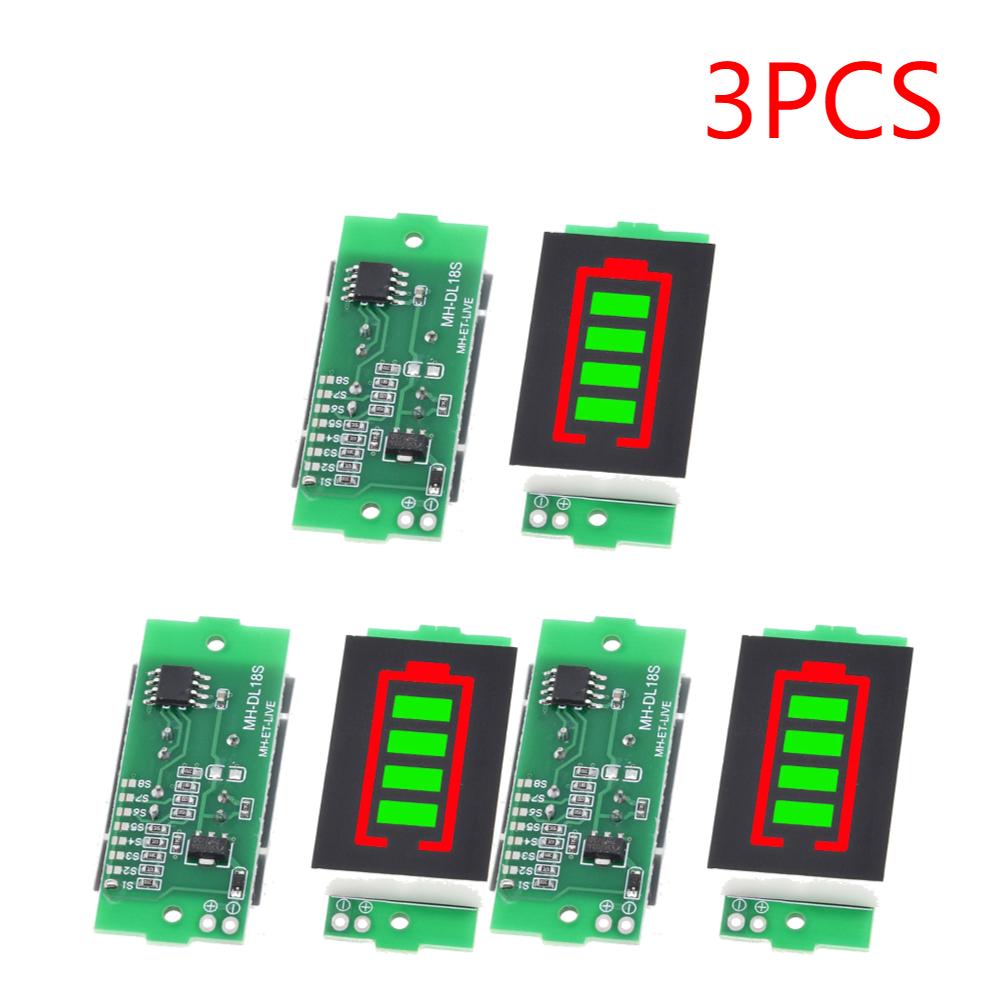1/2/3/4/6/7/8S Lithium Battery Capacity Indicator Module LED Display Li-ion Battery Capacity Display Module 4 Sections 3-34V 5mA