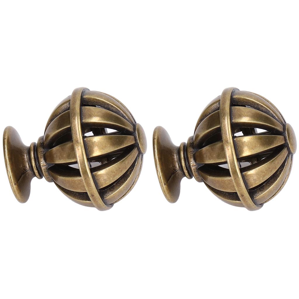 2Set Cabinet Knob Birdcage Hollow Closet Drawer Knob Zinc Alloy Wardrobe Knob for Home Decoration366 Birdcage Bronze