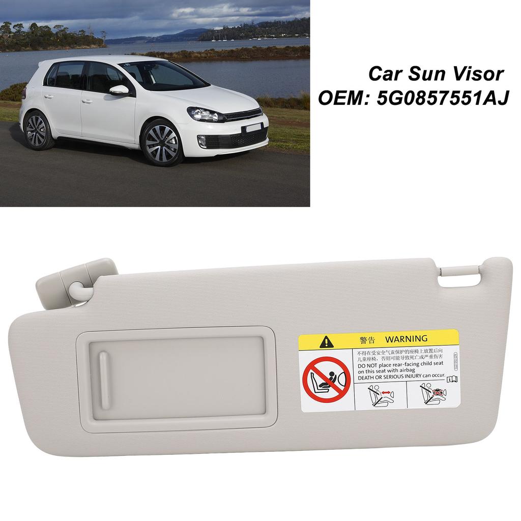 Car Inner Sun Visor with Vanity Mirror Right Side 5G0857552CQ Sunvisor Assy for MK6 MK7