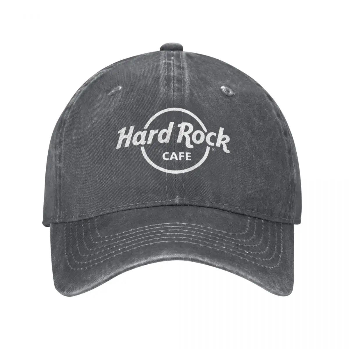 

Бейсболка Hard Rock Logo Cafes Vintage Distressed Denim Washed Restaurant Bar Cap Men Women Outdoor All Hat Adjustable темно-серого