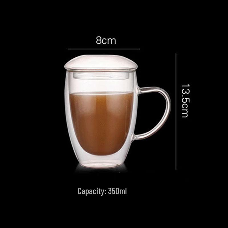Shineful Source Double-Wall Glass Coffee & Tea Mug