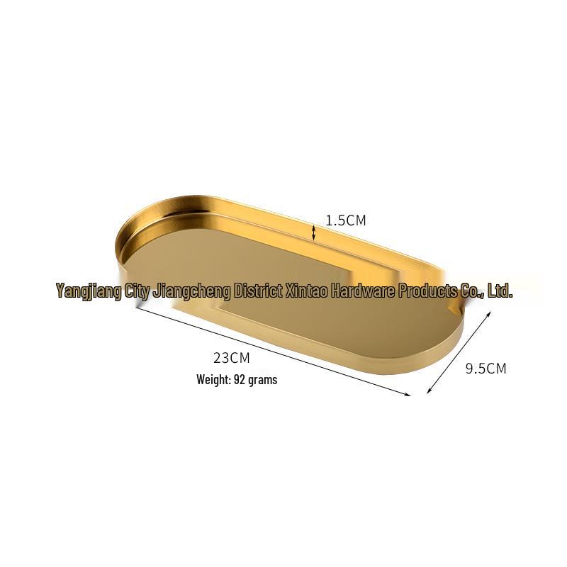 

Роскошный овальный поднос из нержавеющей стали для украшений и косметики
