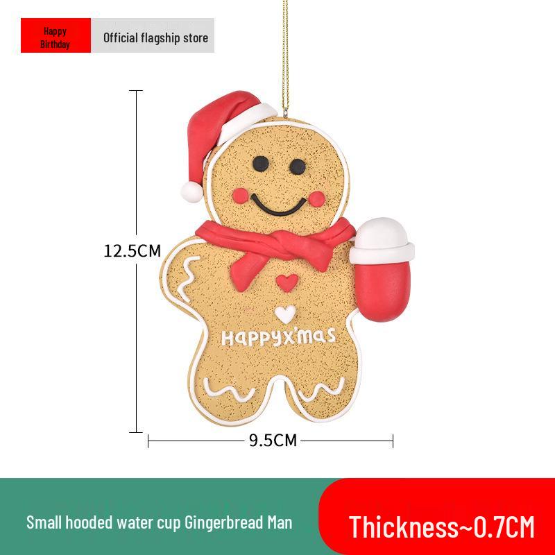 Gingerbread Man Christmas Ornaments & Photography Props for Tree & Window Decor, Children's Gifts