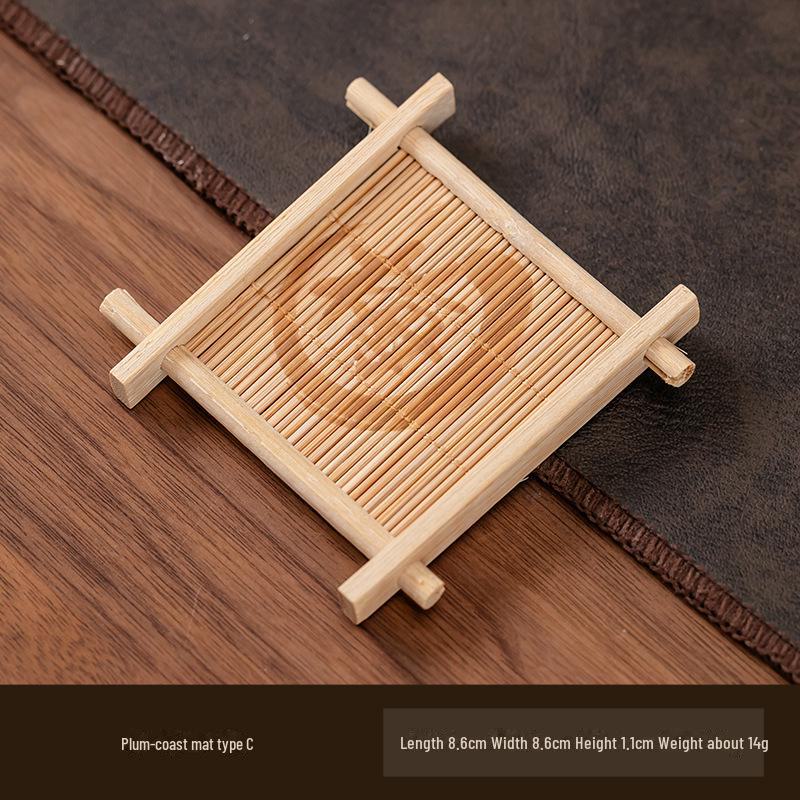 

Подставка под стакан из бамбука и декоративный поднос для чайных чашек