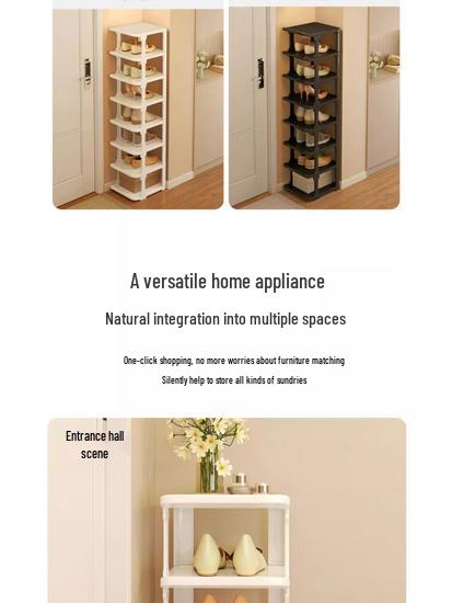 Multi-layer Shoe Rack for Narrow Entrances - Compact Indoor Storage for Dorms & Rental Homes