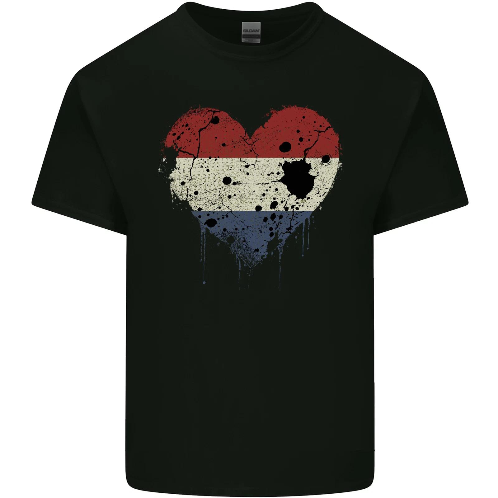 Love Netherlands Flag Holland Dutch Day Football Kids T-Shirt Childrens L
