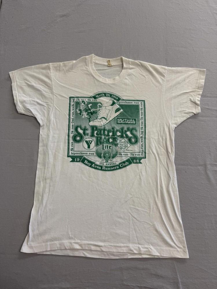Vintage St Patricks Day T-shirt 1988 Race Bay Area Runners Unisex T-Shirt M