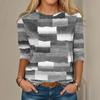 Vintage Langarm T-Shirts Farbige Plaid Damen T-Shirts Herbst Casual Loose Pullover O-Ausschnitt Damenbekleidung Streetwear
