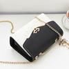 Women Shoulder Bag Faux Pearl Bow Pendant Decor Sequin Hard Shell Faux Leather Crossbody Bag Commuting Travel