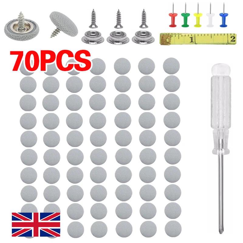 70PCS Car Roof Lining Liner Repair Kit Fix Sagging Headliner Pins Buckle Rivet Durable Automotive Top Lining Repair Kit