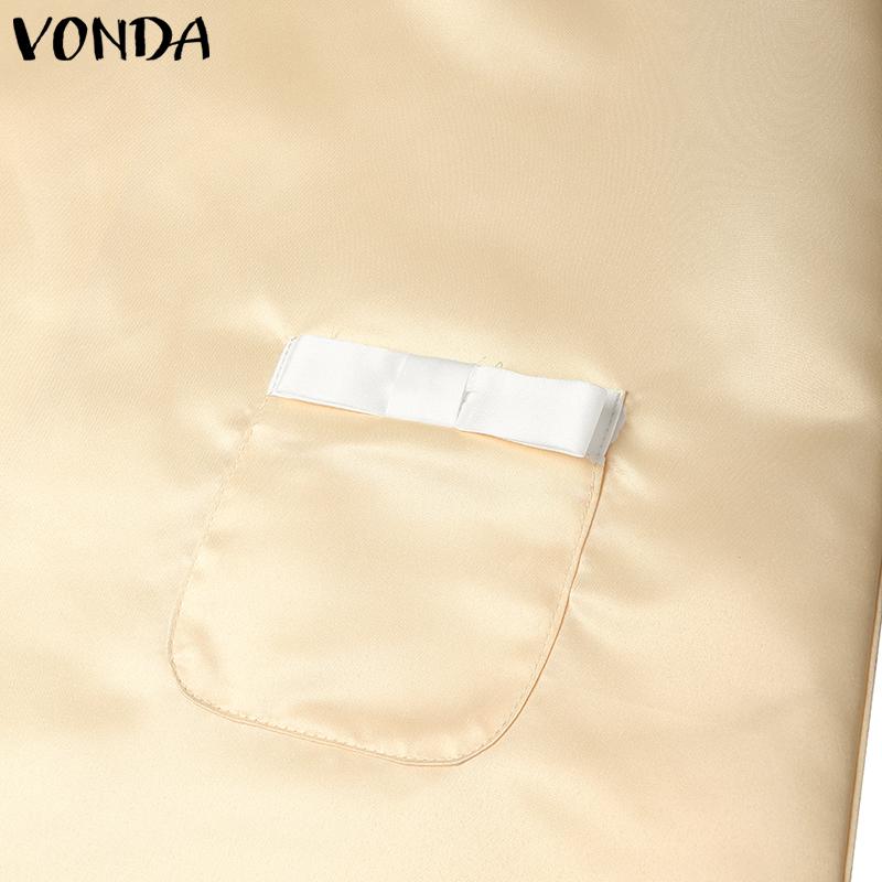 VONDA Rochie Elegantă de Damă cu Rever, Mânecă Scurtă, Satin Neted, Croială A-line