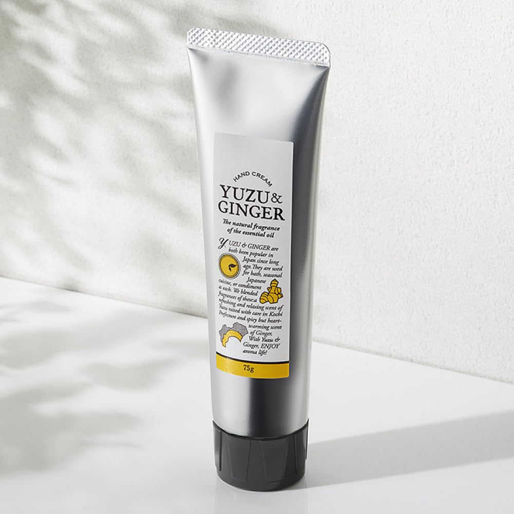 Daily Aroma Japanese Citrus Yuzu Ginger Hand Cream Made In Japan with Yuzu Dry Skin Hand Naturally Gift (75g) Citrus, Moisturizing, Care, Care,
