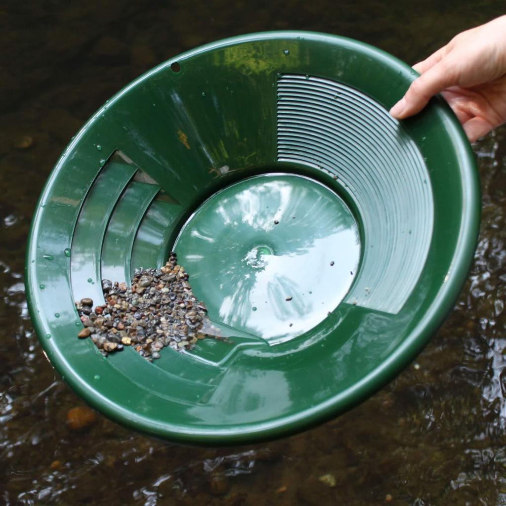 Gold Pan Washing Gold Plastic Sieve Golds Pan Gold Sifting Classifier Washing Sieve Tray Gold Panning Equipment Accessories