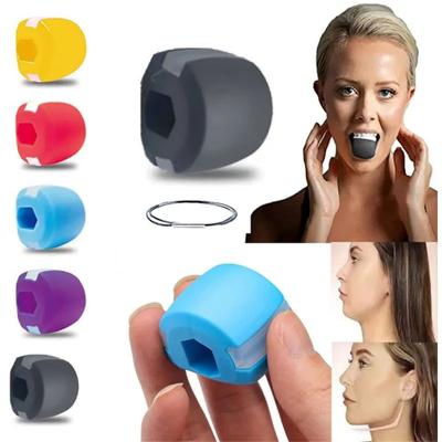 Silica Gel Lanyard Jaw Exerciser Face Stress Ball Muscle Facial Toner Cheekbones Trainer Gym Fitness Exercise Equipment