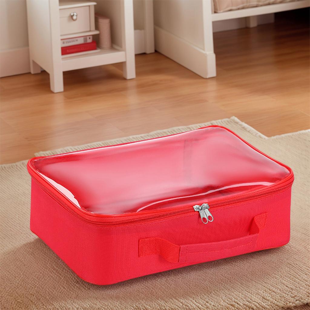 6 Pack Travel Waterproof Organizer Bags W/ Zipper Reusable Clear Waterproof Organizer for Building Blocks Puzzle Kids Books