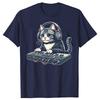Funny Cat Synthesizer Music Synth Electro Techno Graphic Tshirts Men Fashion Casual Tshirt 100 Cotton Loose Oversized T Shirt
