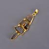Fancy Natural Smoky Quartz Gold Finish Anniversary Electroformed Pendant Jewelry V-117
