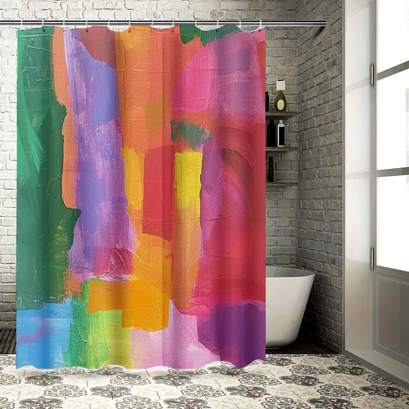 

Colorful Textured Shower Curtain Modern Bath Decor For Home Kitchen Bathroom Available In Multiple Sizes Colors! W60H190(CM)-1 Pcs
