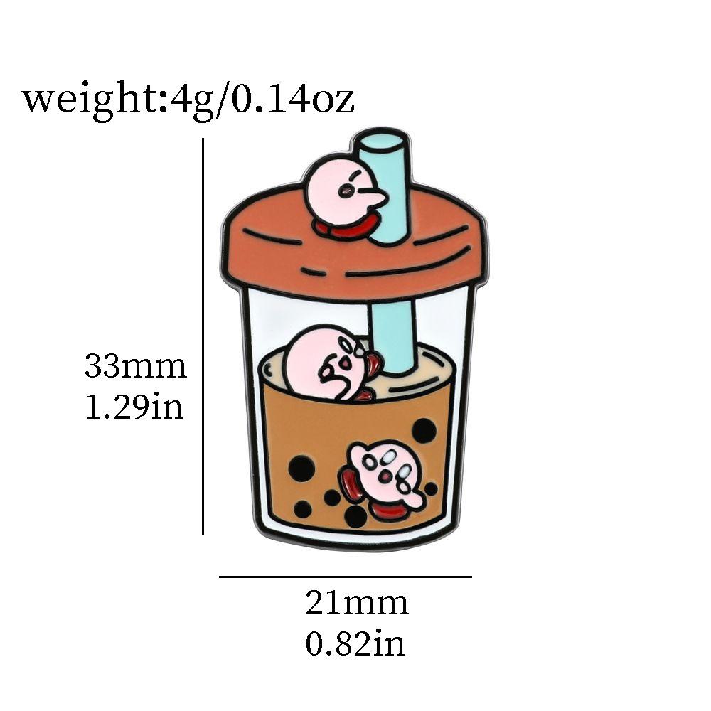 

Уникальный мультяшный пин Кирби Очаровательный сплав Чашка для молочного чая Ковбой Кирби Аксессуар Сумка StyleA