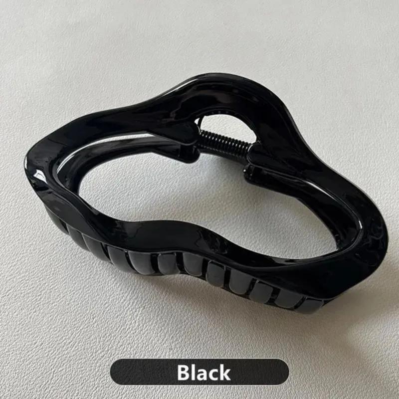 

1Pc Liquid Line Hair Clip Stylish and Minimalist Grasping Clip for Women чёрный