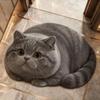 Diatomaceous Earth 3D Cat Floor Mat 45×60CM Bedroom Door Rug Creativity Bathroom Carpet  Home Decor
