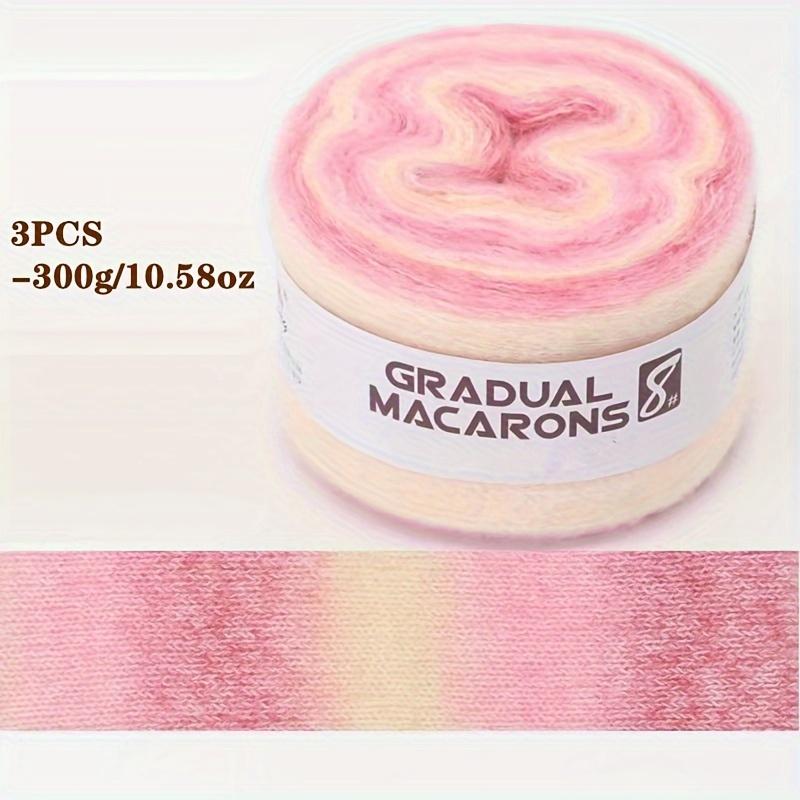 

Набор пряжи «Макаронс» ярких цветов, 3 шт. Мягкая шерстяная смесь для ручного вязания и вязания крючком 300 г 600 м Идеально для рукоделия
