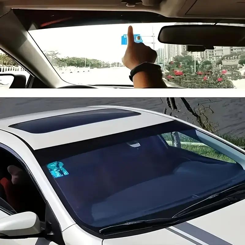 "Sleek Design" Car Sunshade Film - Front & Rear Windshield Vinyl Decal, Heat-Insulating & Uv Safeguard, Easy Apply For Glass & M