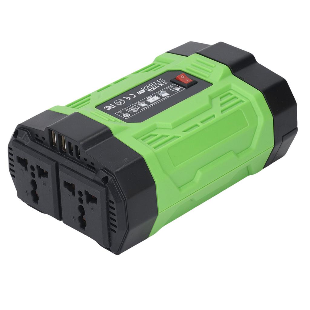 200W Car Inverter 12V To 220V 2 USB 2 Type C Ports 2 Universal Sockets Car Charger Adapter Inverter for RV Truck