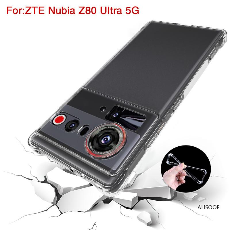 TPU Transparent Cover for Nubia Z80 Ultra 5G Case Four-Corners Shockproof Phone Protective Fundas Capa Coque