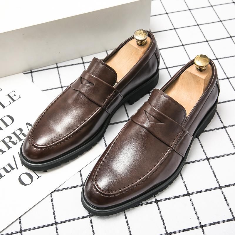 FashionBreathable Leather Mens Driving Shoes New Trendy Casual Slip on Footwear Elegantes Men Formal Loafers Comfy Moccasins Lazy Shoes