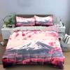 Cherry Blossom Mountain Art Set Multiple Sizes Kid'S And Adults' Bedroom Exquisite 3Pc Bedding Set, Gift