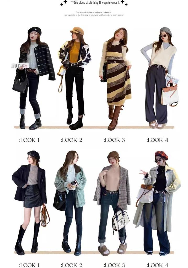 2025 Women's Solid Color Knitwear: Half-High Neck Long Sleeve Dopamine Sweater Coat
