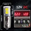 Ruiandsion 2pcs BA7S LED Bulbs DC 2835 4SMD Chipset LED Bulb Car Instrument Dashboard Warning Light Replacement, White